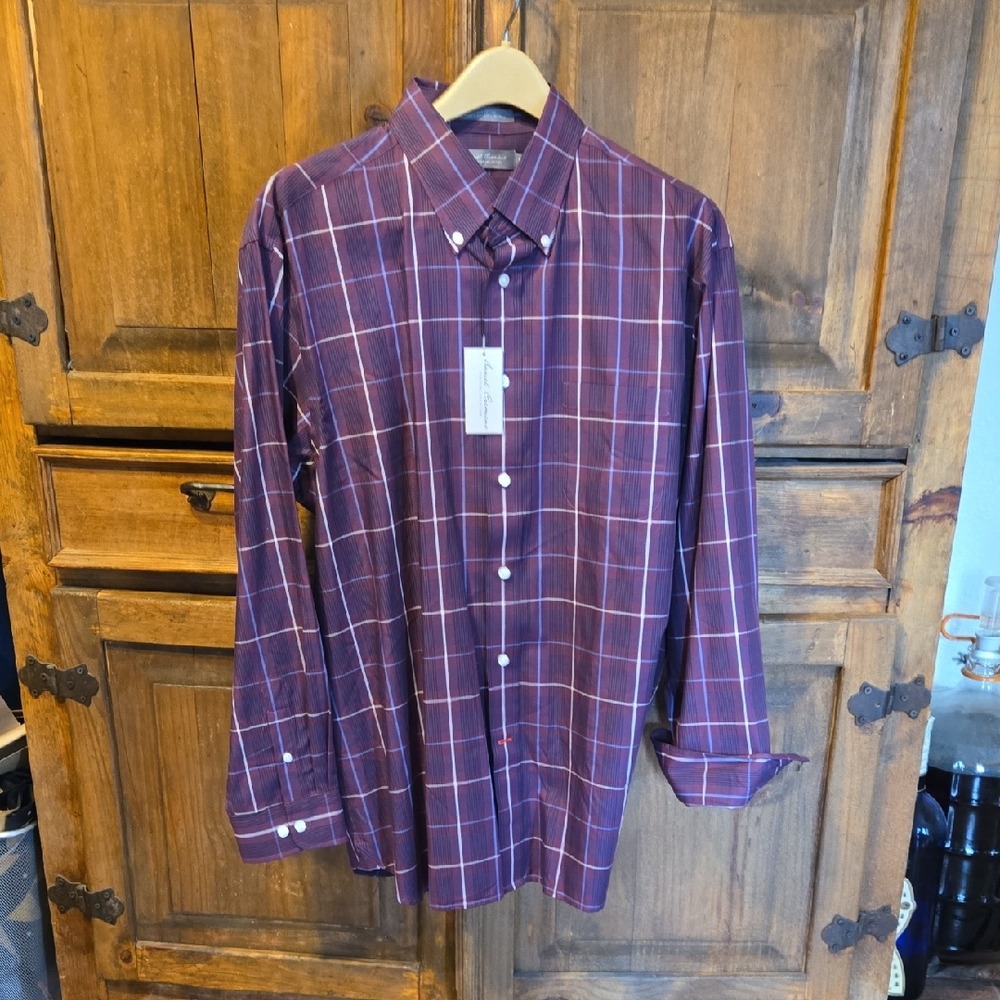 Daniel Cremieux Burgundy Plaid Button-Down Shirt